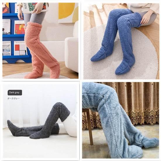 Comfort Over Knee High Fuzzy Socks – Warm Winter Stockings - ZA-Zola