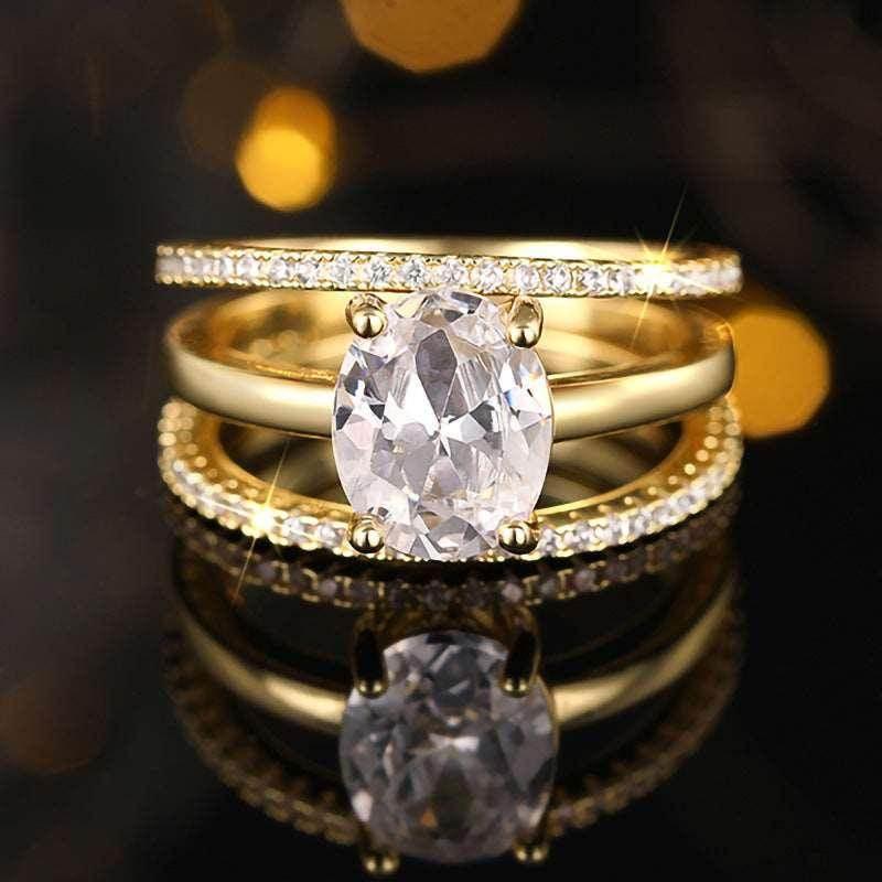 Shop Elegant Zircon 3-Ring Set for Women - Buy Now! - ZA-Zola