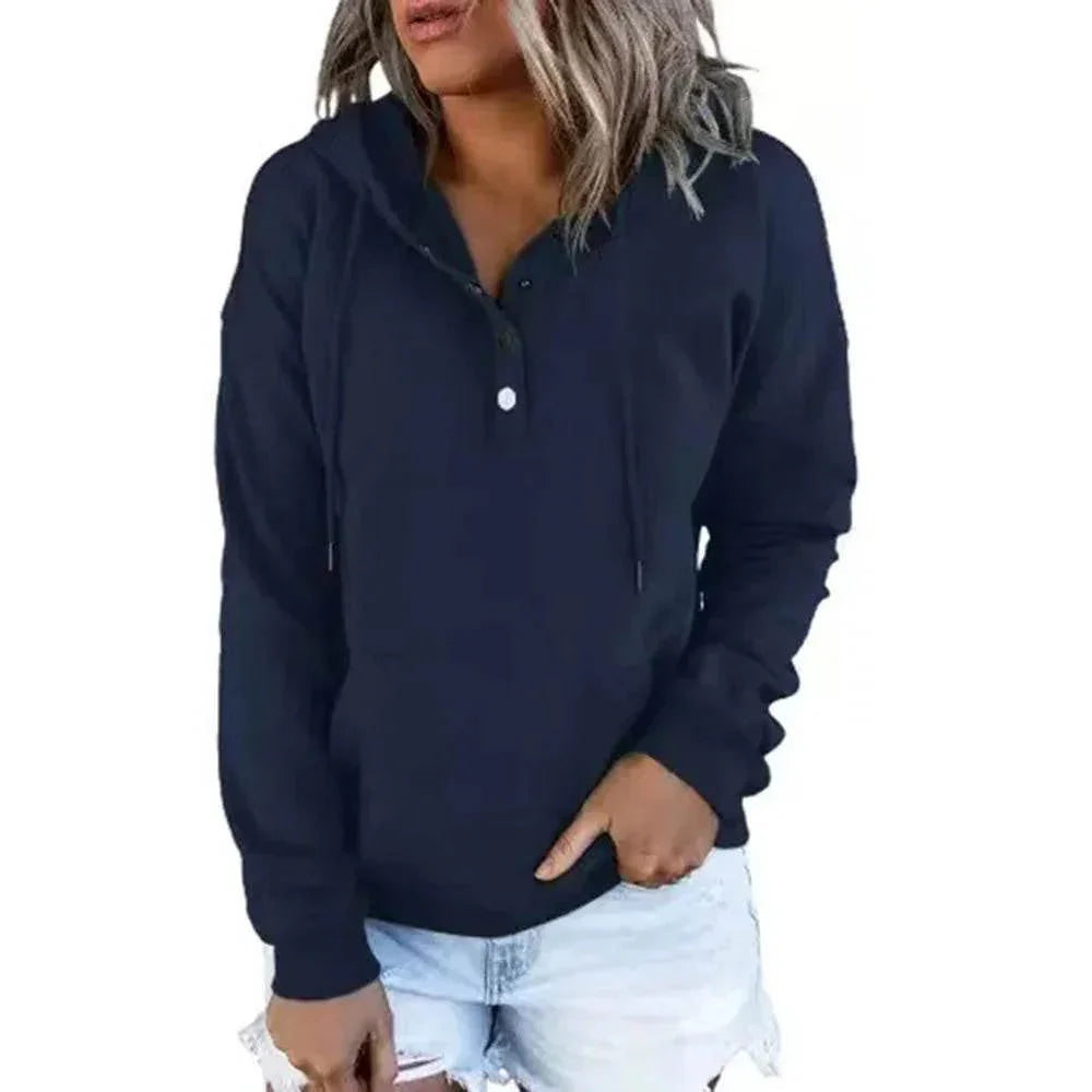 Buy Women's Button Hoodie – Stylish & Cozy! - ZA-Zola