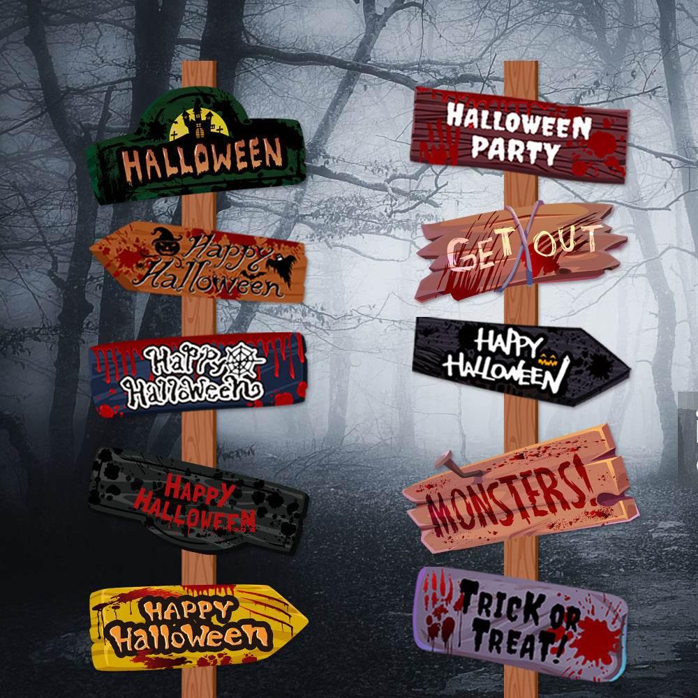 ZA-Zola Halloween Paper Signs Party Props Set - ZA-Zola