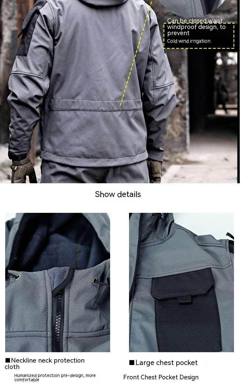 Men's Tactical Soft Shell Jacket - Waterproof Windbreaker - ZA-Zola