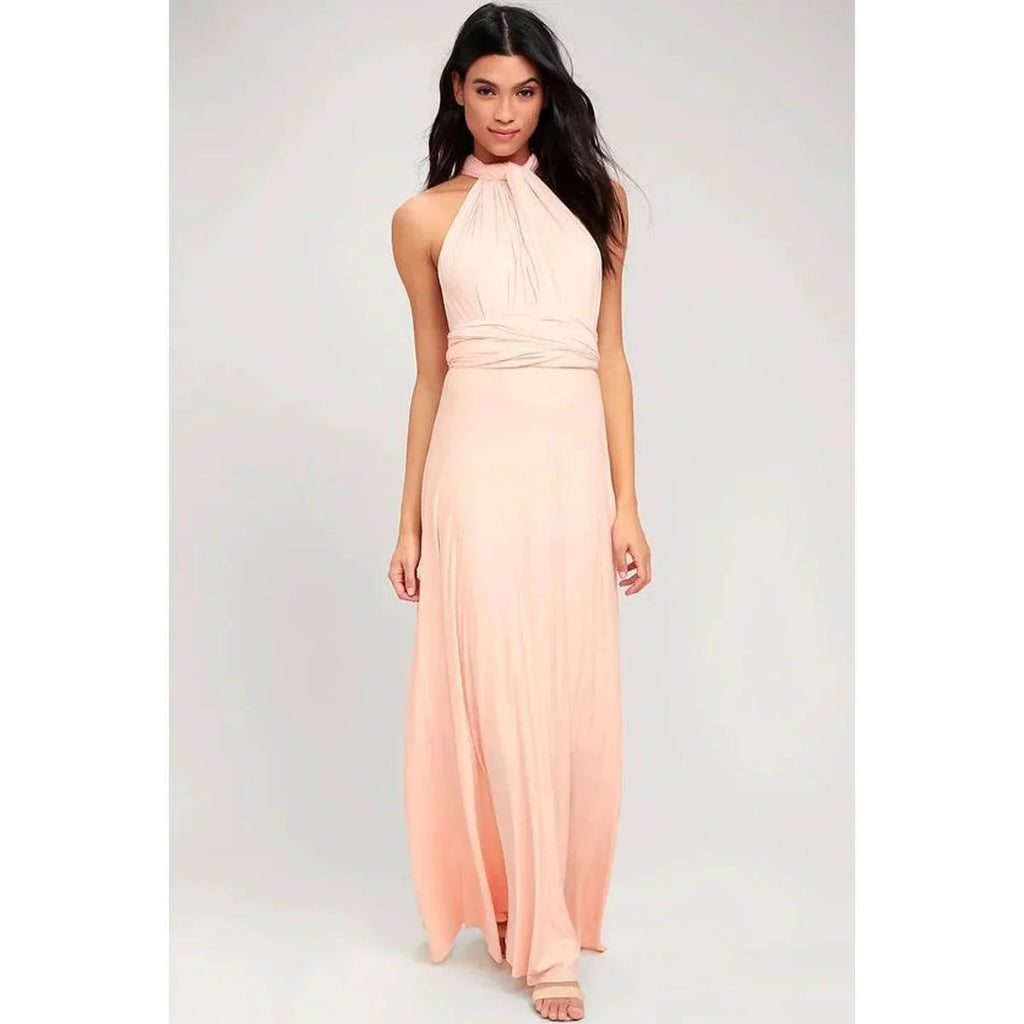 15-Way Convertible Maxi Dress – Sexy Backless Boho Wrap - ZA-Zola