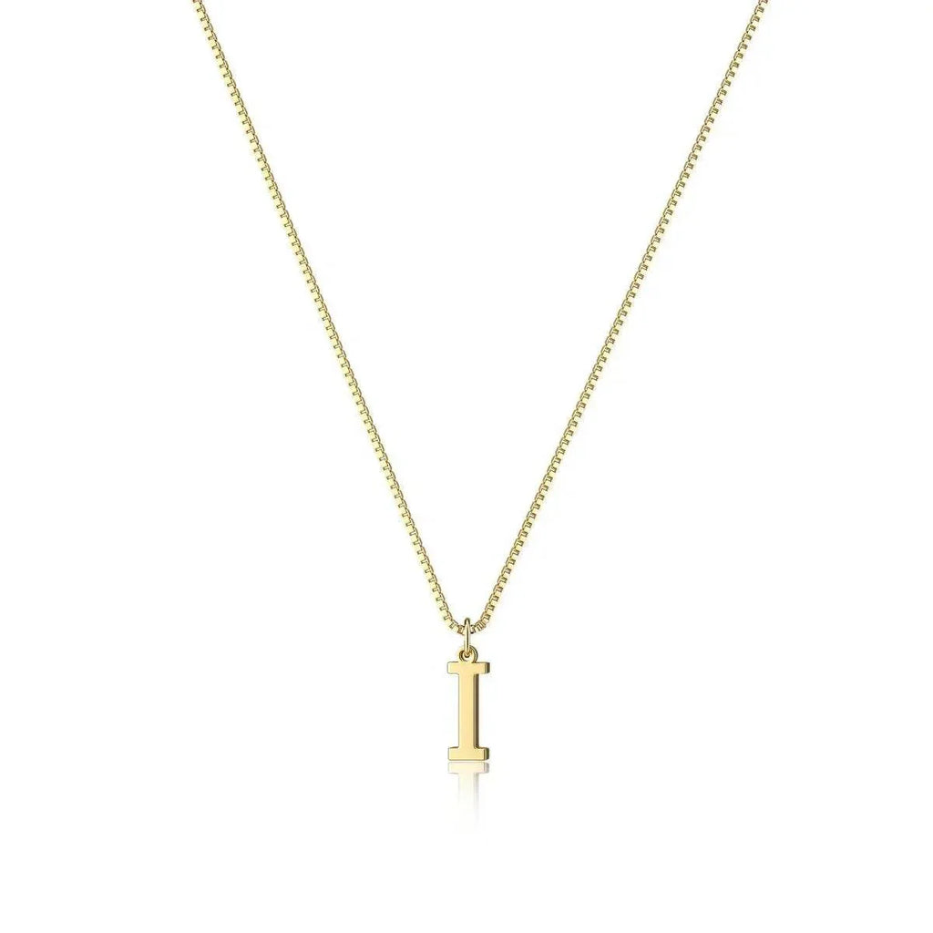 Gold Letter Pendant Necklace – Personalized Charm - ZA-Zola