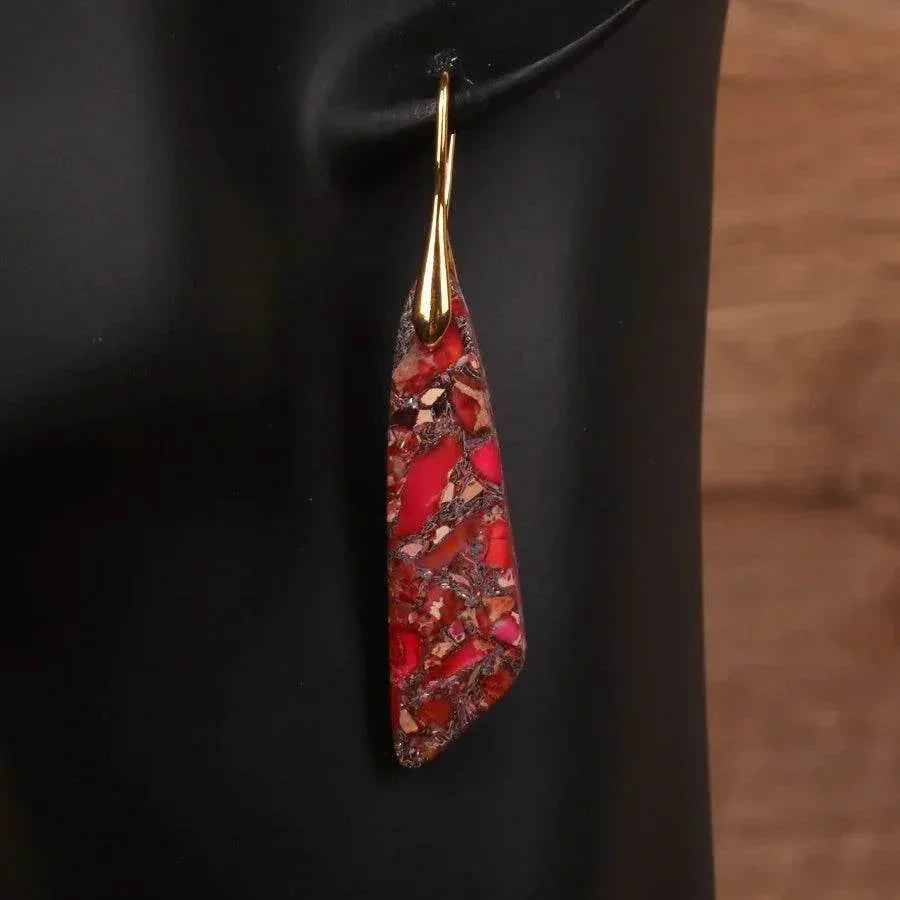 Bohemian Geometric Emperor Stone Earrings - ZA-Zola