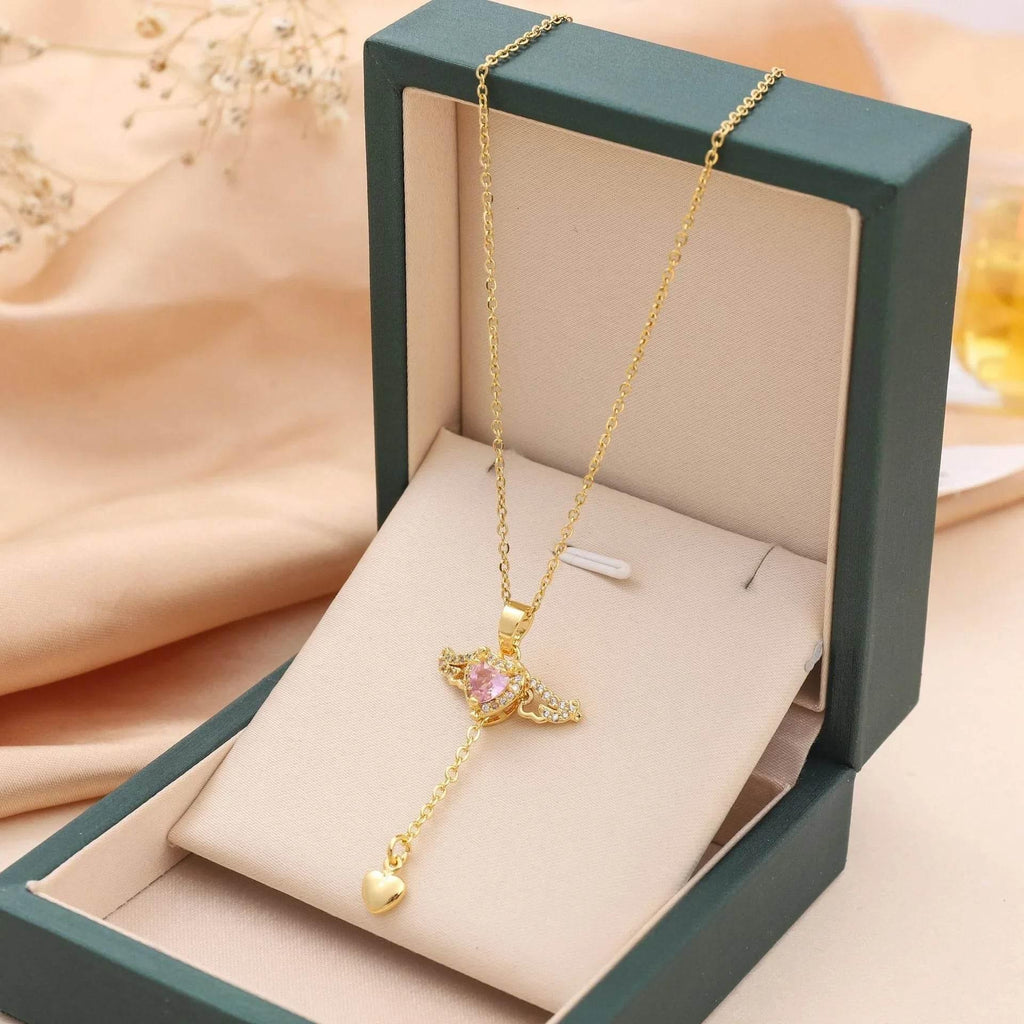 Cupid Heart Angel Wings Necklace – Love Jewelry Gift | ZA-Zola UK - ZA-Zola