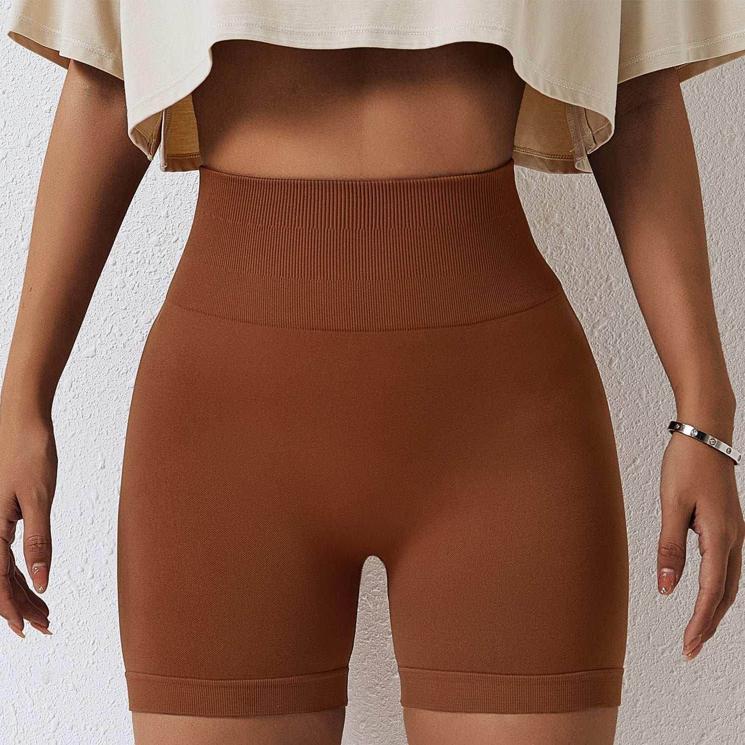 Seamless Yoga Shorts with High Hips & Waist - Comfortable & Stylish - ZA-Zola