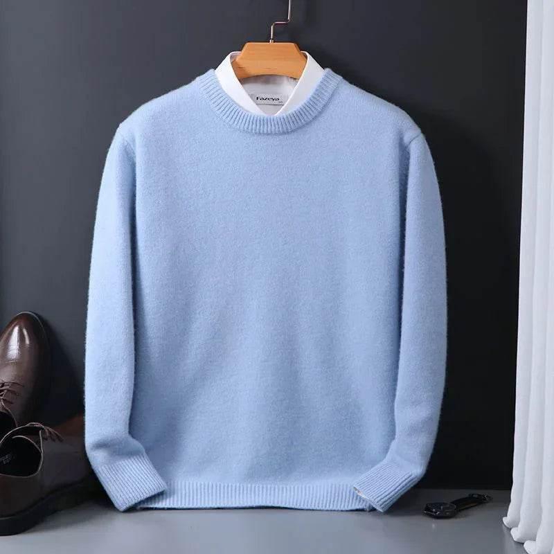 Loose Oversized Round Neck Wool Sweater for Men - ZA-Zola
