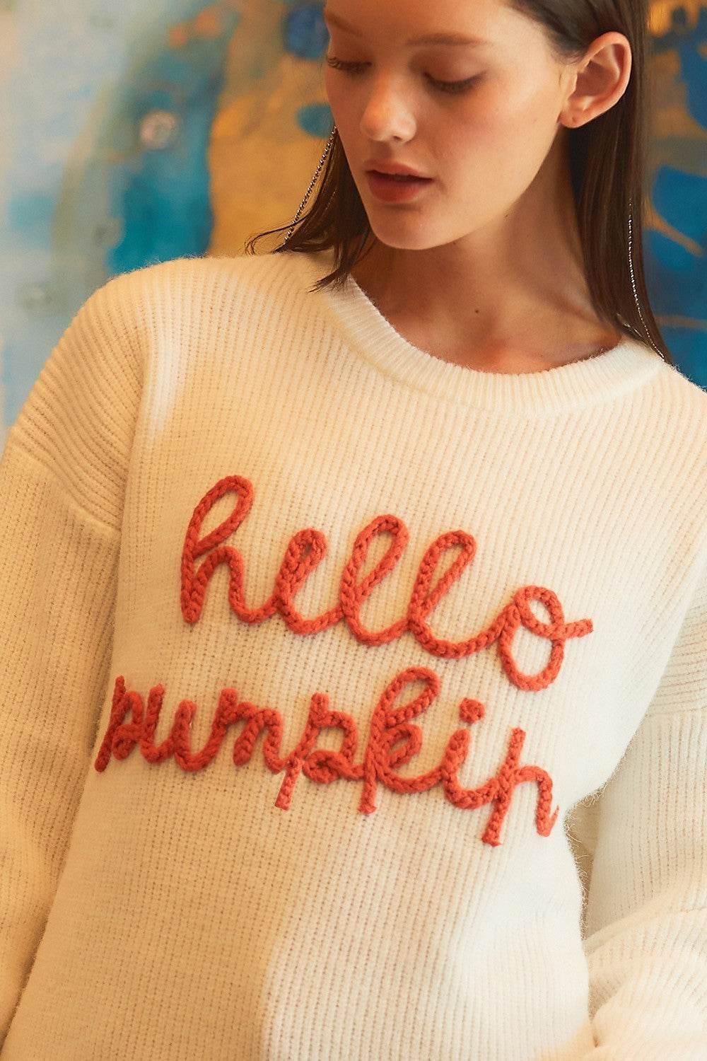 ZA-Zola Halloween Embroidered Pullover Sweater - ZA-Zola