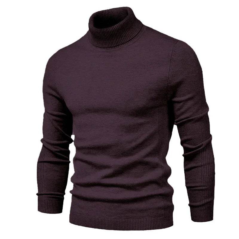 Men's Slim Turtleneck Sweater - Winter Casual Pullover - ZA-Zola