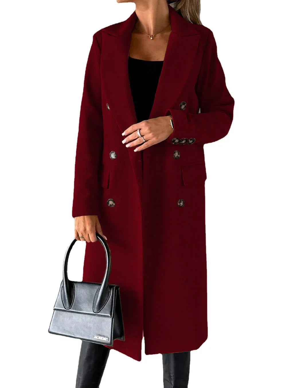 Double Breasted Lapel Coat Women Winter Jacket - ZA-Zola