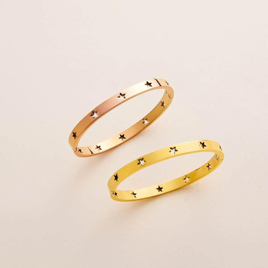 Hollow Pentagram Titanium Steel Bracelet | Unisex Design - ZA-Zola