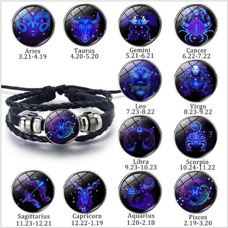 Zodiac Constellation Braided Bracelet for All Ages - ZA-Zola
