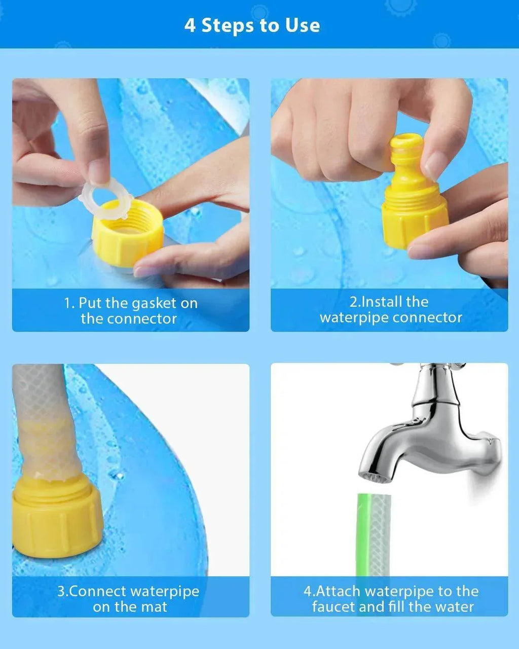 Kids Water Spray Splash Play Mat for Outdoor Fun - ZA-Zola