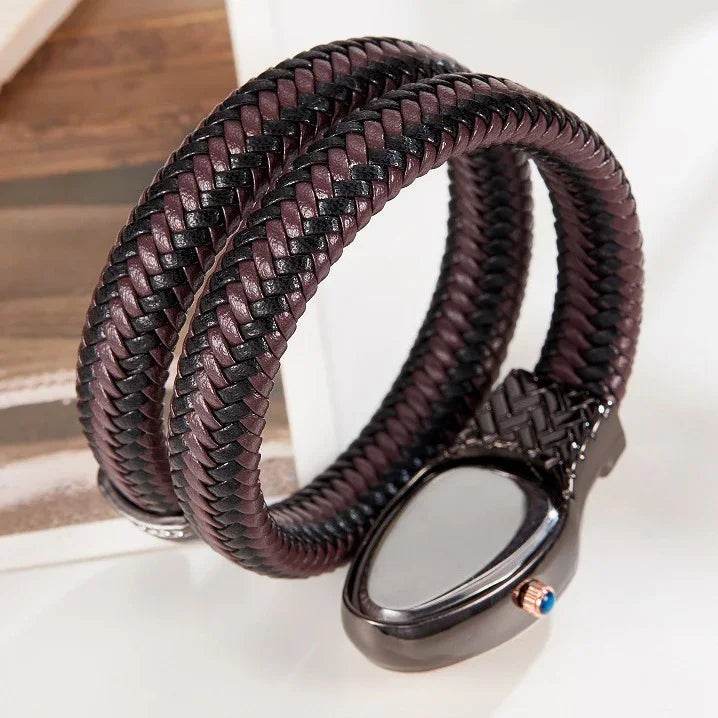 Snake Fashion Quartz Watch – Stylish Leather Strap Design - ZA-Zola