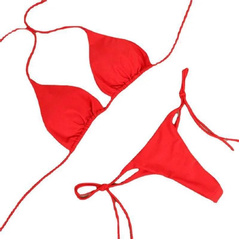 Halter Neck Tie Bikini | Flirty & Comfortable Fit - ZA-Zola