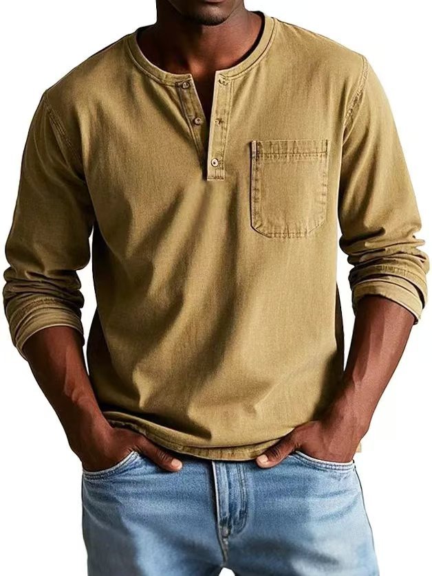 Men’s V Neck Long Sleeve T Shirt | ZA-Zola
