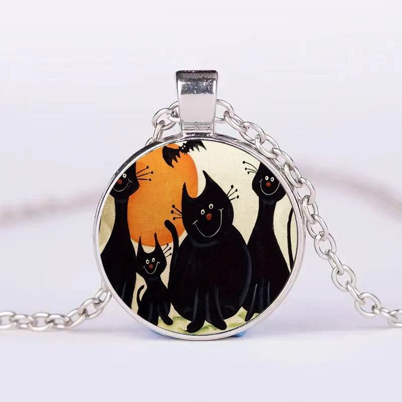 ZA-Zola Halloween Pumpkin Ghost Necklace - ZA-Zola
