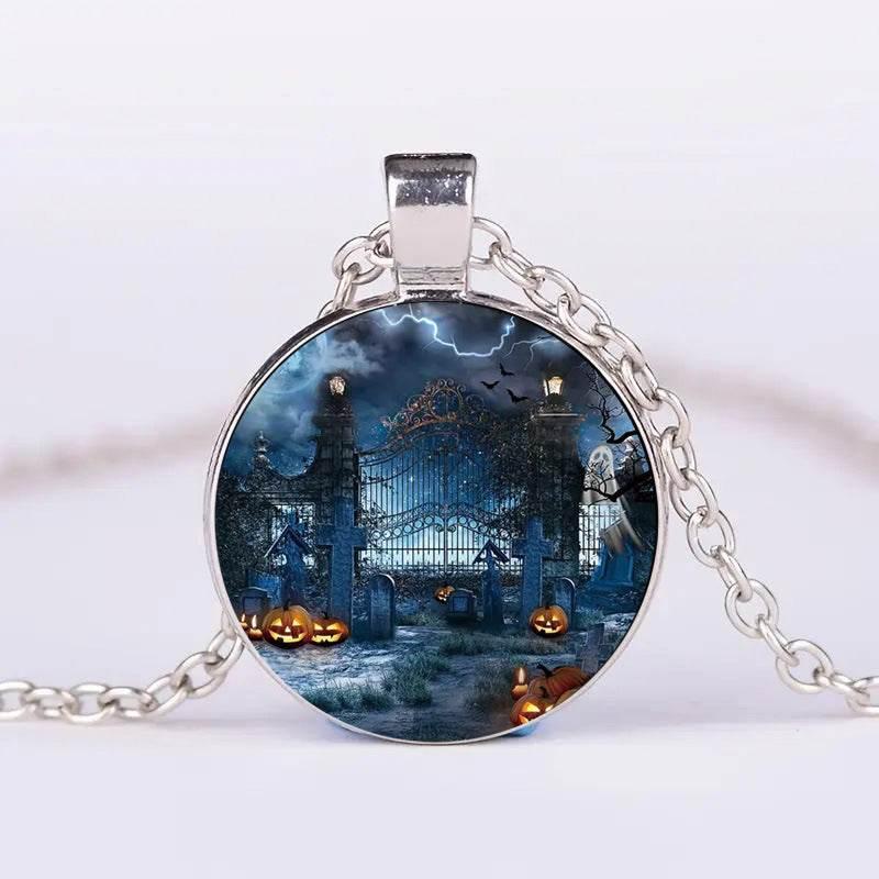 ZA-Zola Halloween Pumpkin Ghost Necklace - ZA-Zola