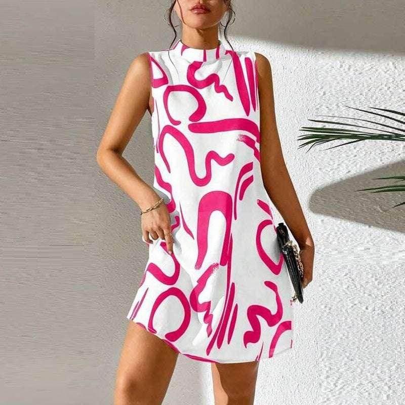 Floral Stand Collar Dress | Fresh & Elegant Style - ZA-Zola