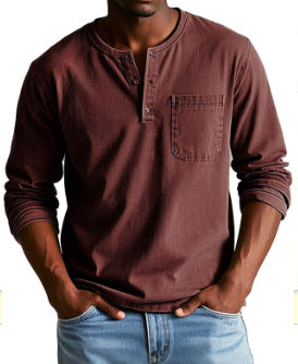 Men’s V Neck Long Sleeve T Shirt | ZA-Zola