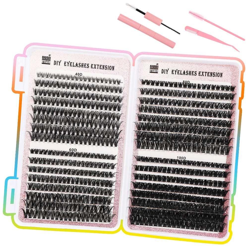 Cluster Eyelashes Set – 32 Rows, 640 Segmented Lashes - ZA-Zola