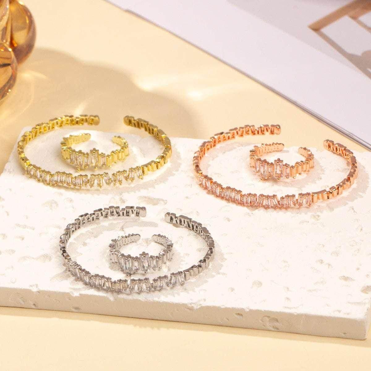 Zircon Bracelet & Ring Set – Chic Daily Jewelry - ZA-Zola