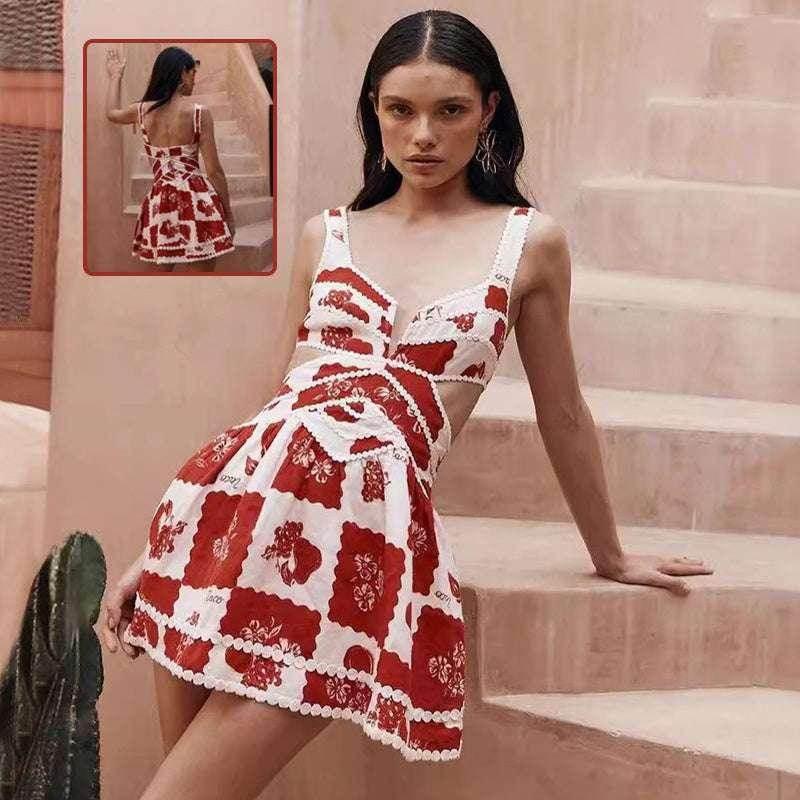 Floral Lace Sling Dress | Chic & Feminine Summer Look - ZA-Zola