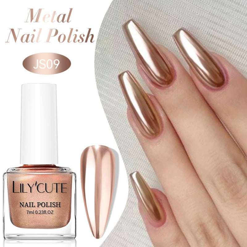 Metallic Mirror Nail Polish – Quick-Dry, No Baking Needed - ZA-Zola