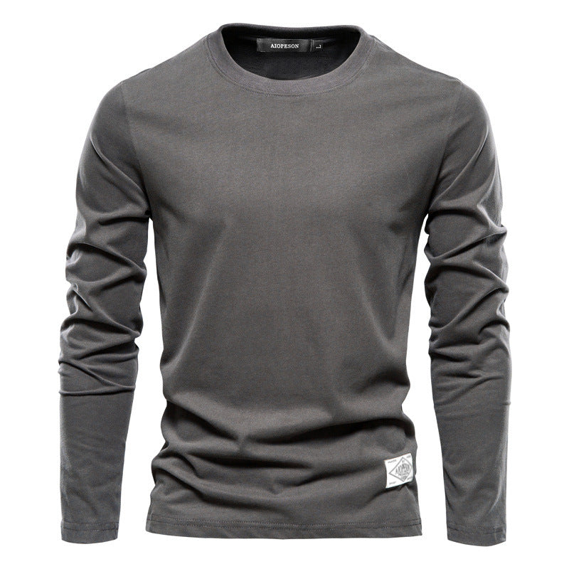 Men’s Casual Cotton Base Shirt – Round Neck Exercise & Leisure Essential