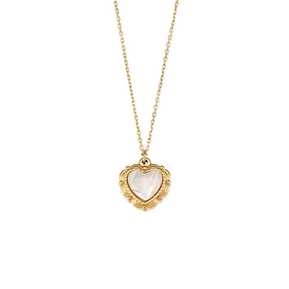 High-Grade Love Shell Pendant Necklace – 18k Gold - ZA-Zola