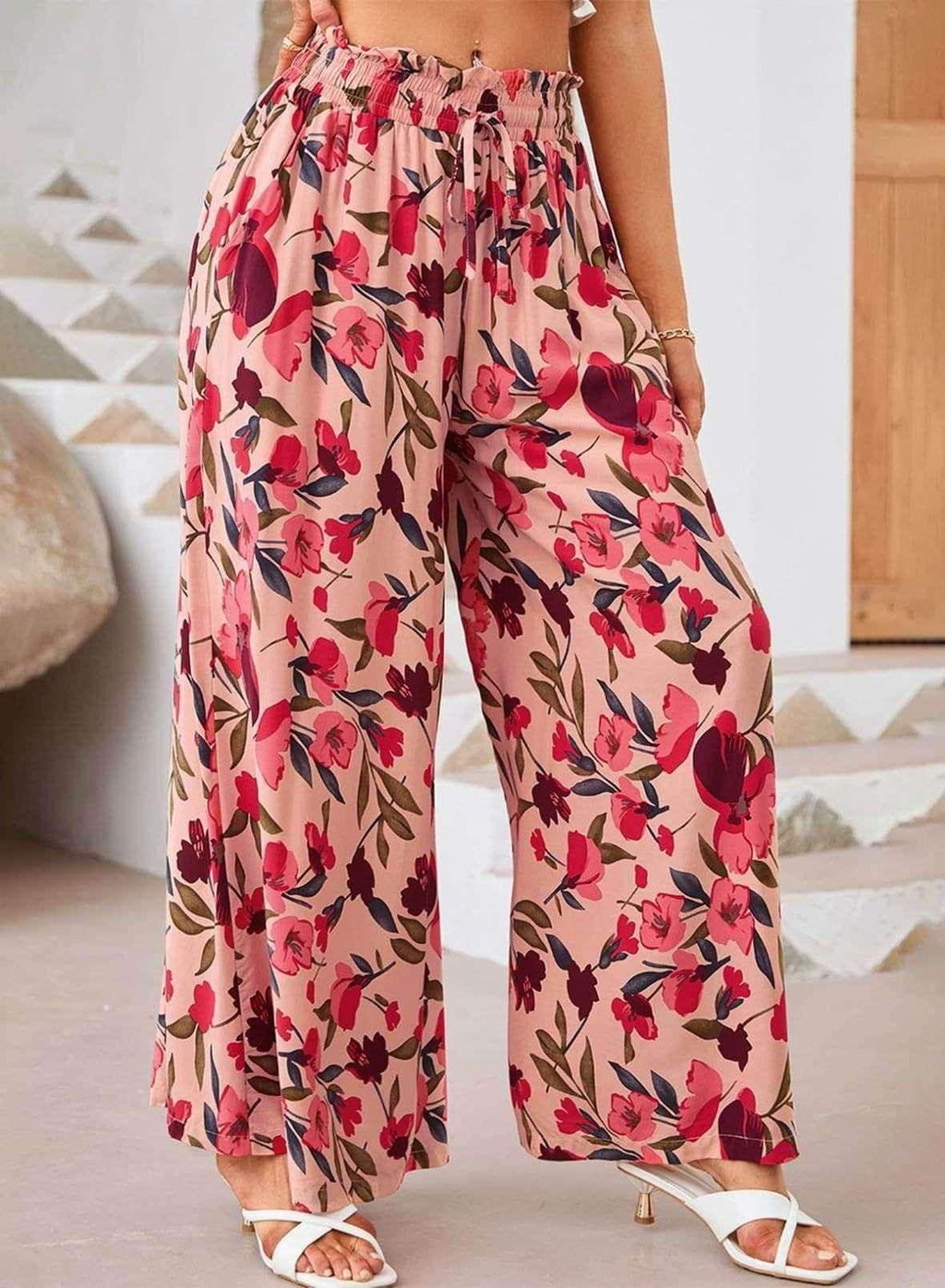 Floral Wide-Leg Beach Pants – Summer Vibes Only - ZA-Zola