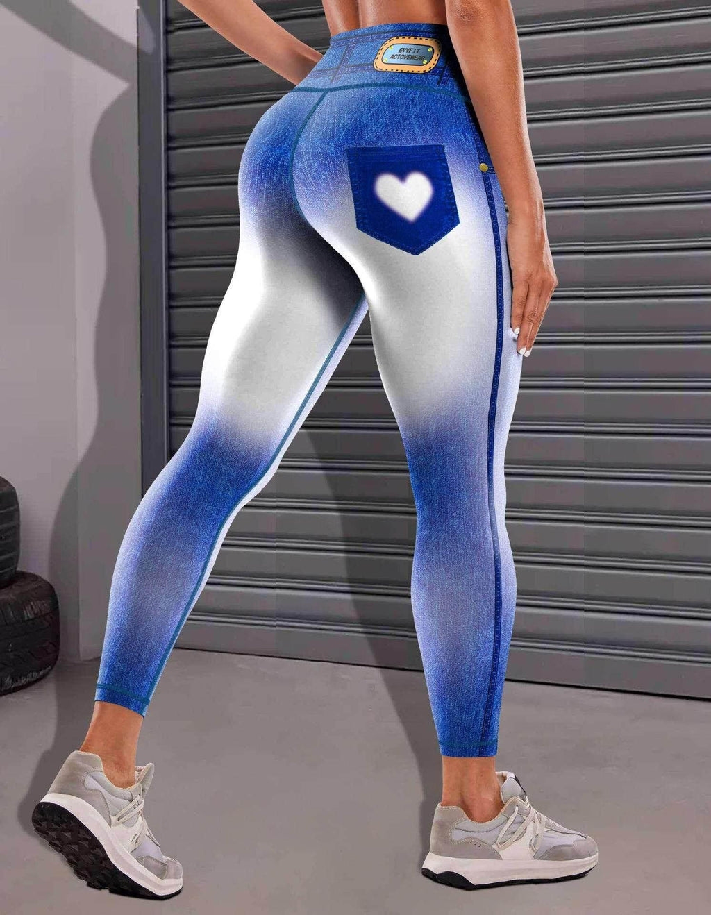Denim Print Yoga Pants for Women – Stretch Fit - ZA-Zola