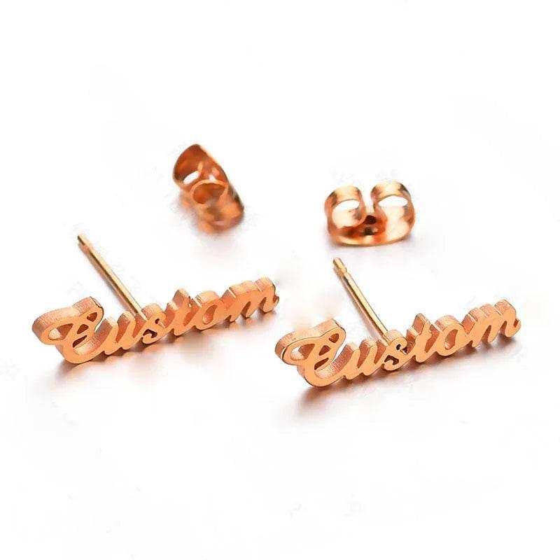 Customizable Alloy Earrings with Your Name - Unique Gift - ZA-Zola