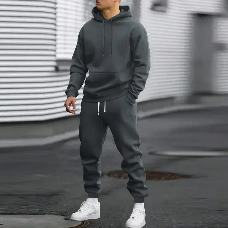 Men’s Casual Sports Suit – Hooded Hoodie & Gridles Pants - ZA-Zola