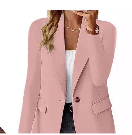 Women’s Autumn Solid Color Suit Jacket - ZA-Zola