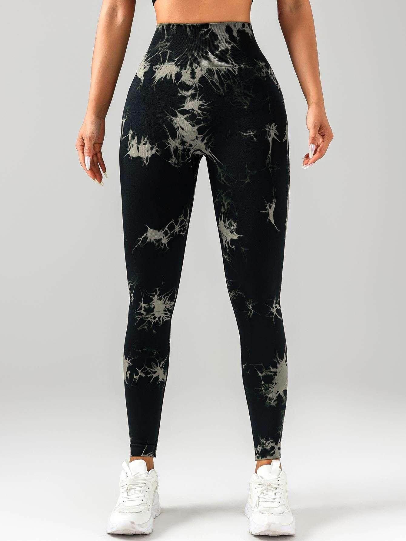 Tie Dye Seamless Leggings – High Waist Scrunch Butt Yoga Pants - ZA-Zola