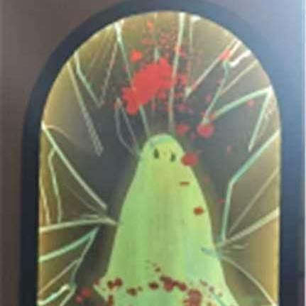 Ghost Holographic Mirror Halloween Decor | ZA-Zola UK - ZA-Zola
