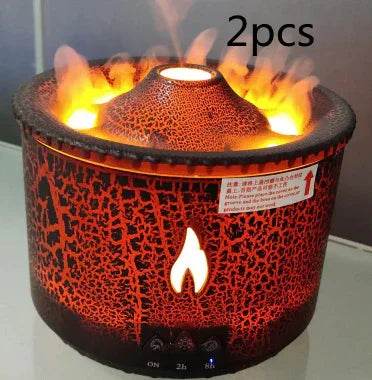 Volcano Aromatherapy Humidifier & Flame Effect Diffuser - ZA-Zola