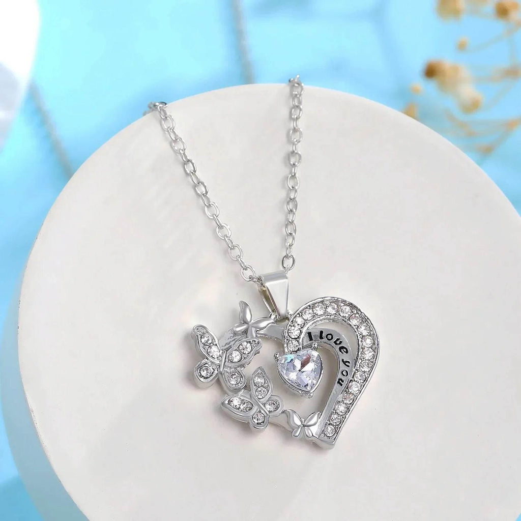 Shop Butterfly Heart Necklace – Perfect Gift Today! - ZA-Zola