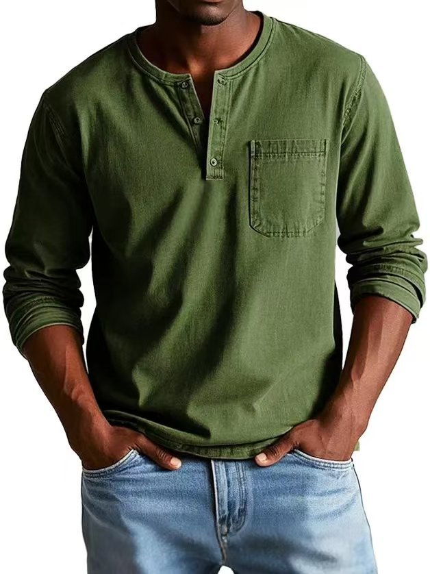 Men’s V Neck Long Sleeve T Shirt | ZA-Zola