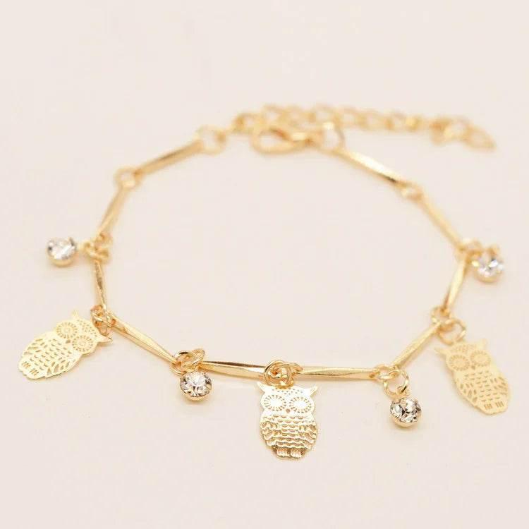 Ethnic Golden Owl Tassel Bracelet for Women - ZA-Zola