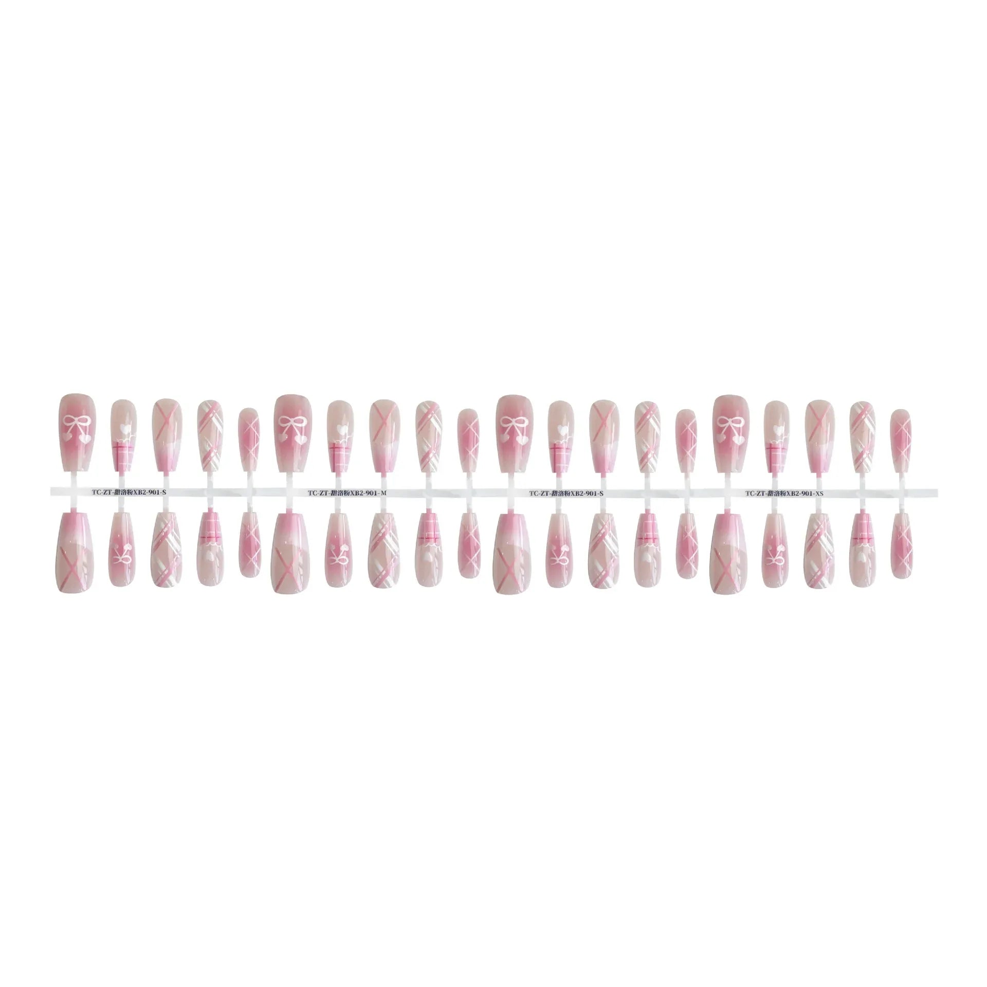 Butterfly Fake Nail Tips – Dopamine Sweet French Style - ZA-Zola