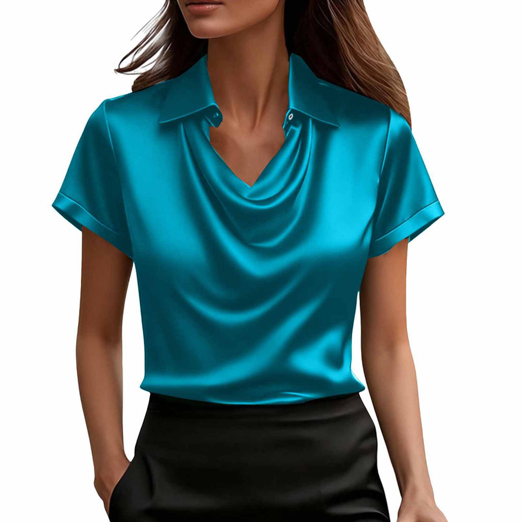 Solid Lapel Summer Casual Shirt | Women Fashion