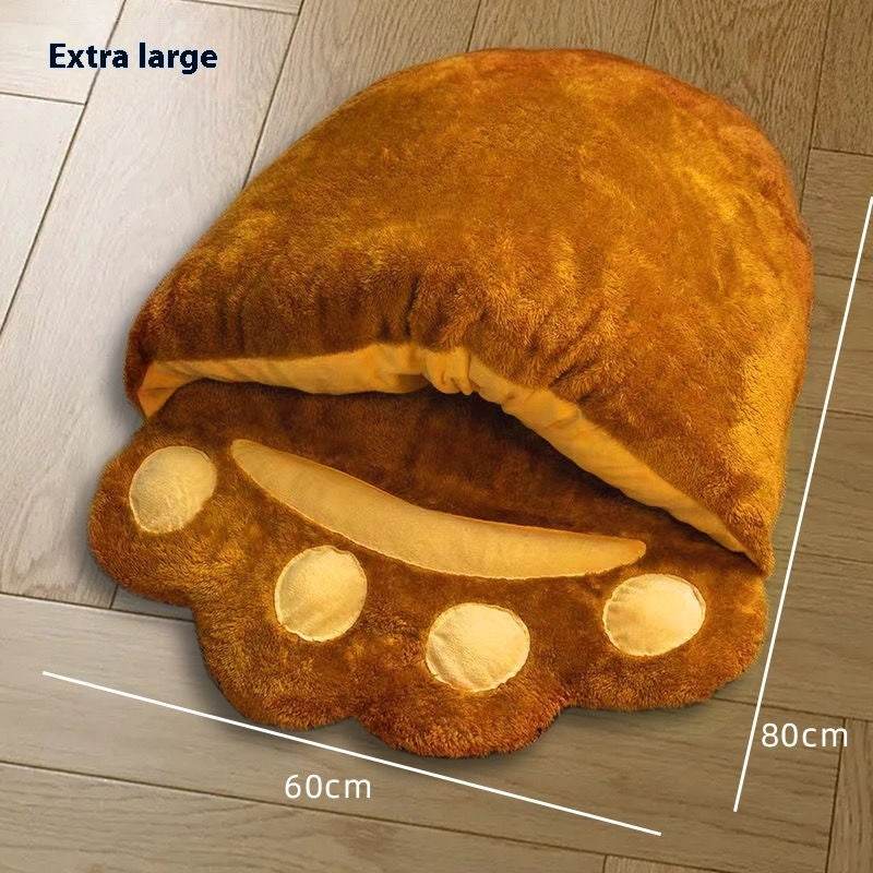 Bear Paw Cat Bed | Winter Warm Fluffy Pet Bed - ZA-Zola