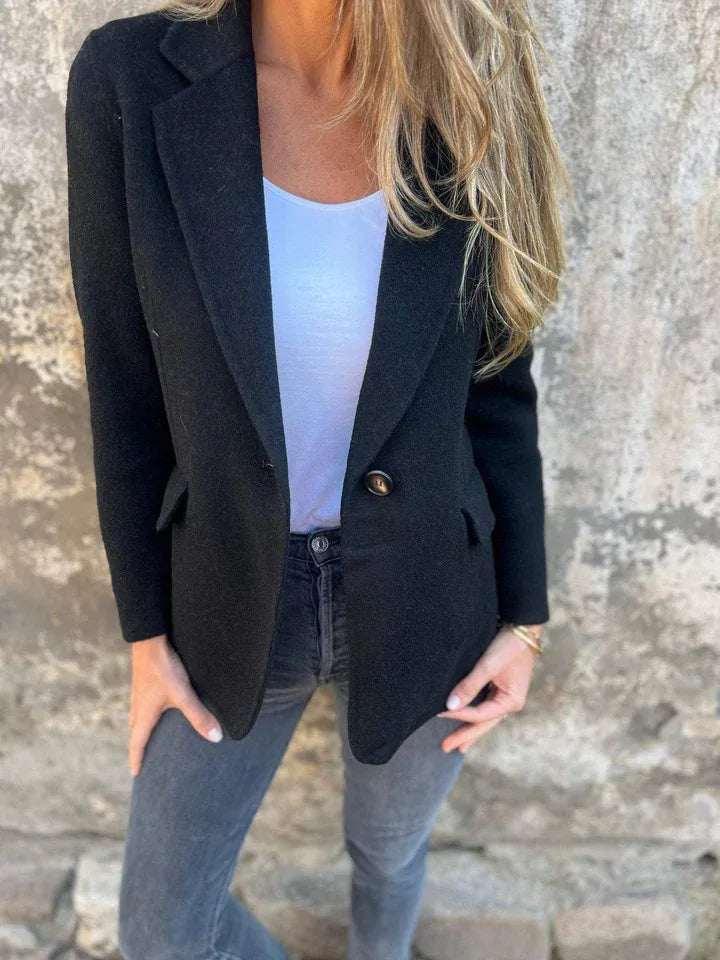 Short Blazer Jacket Women Winter Commuter - ZA-Zola