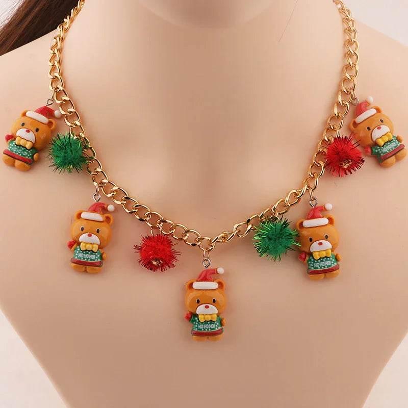 Shop Creative Christmas Tree & Santa Necklace – Stylish - ZA-Zola