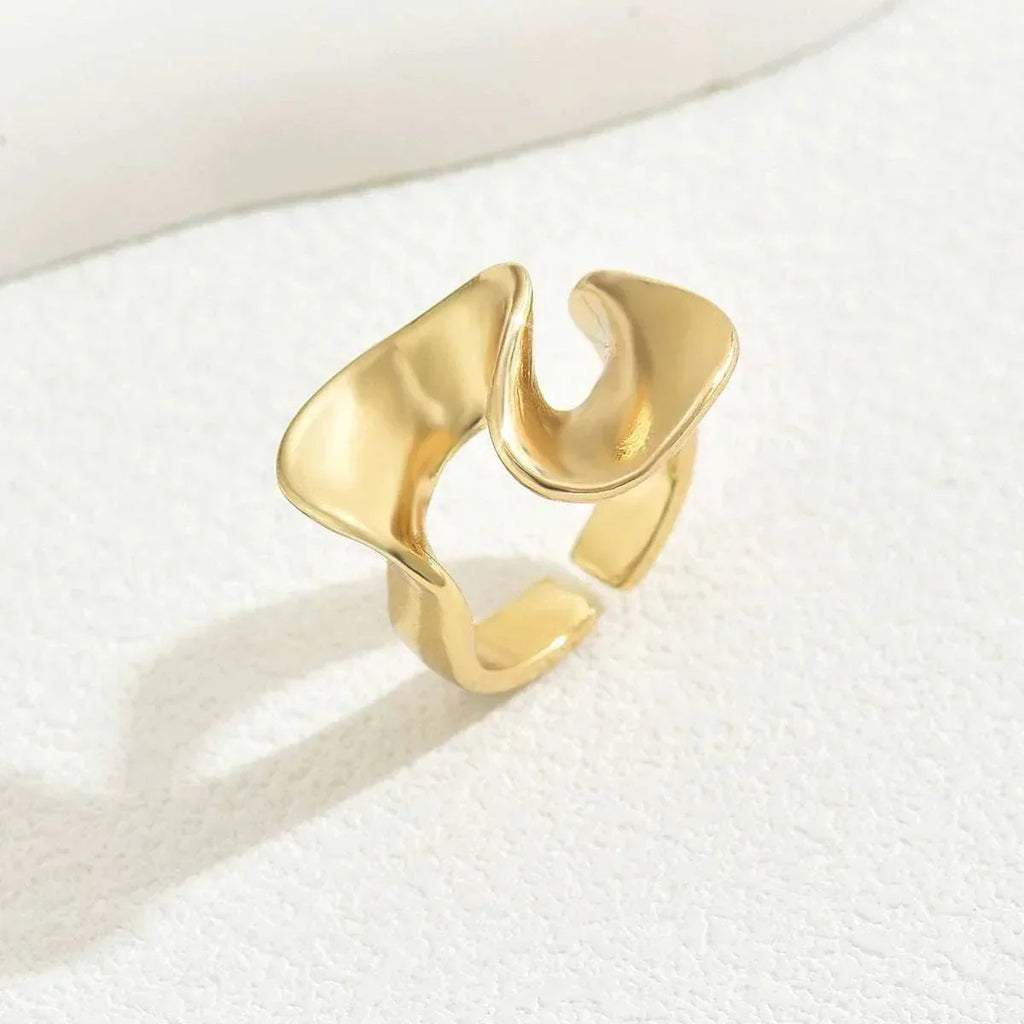 18K Adjustable Gold Plated Open Ring for Women - ZA-Zola