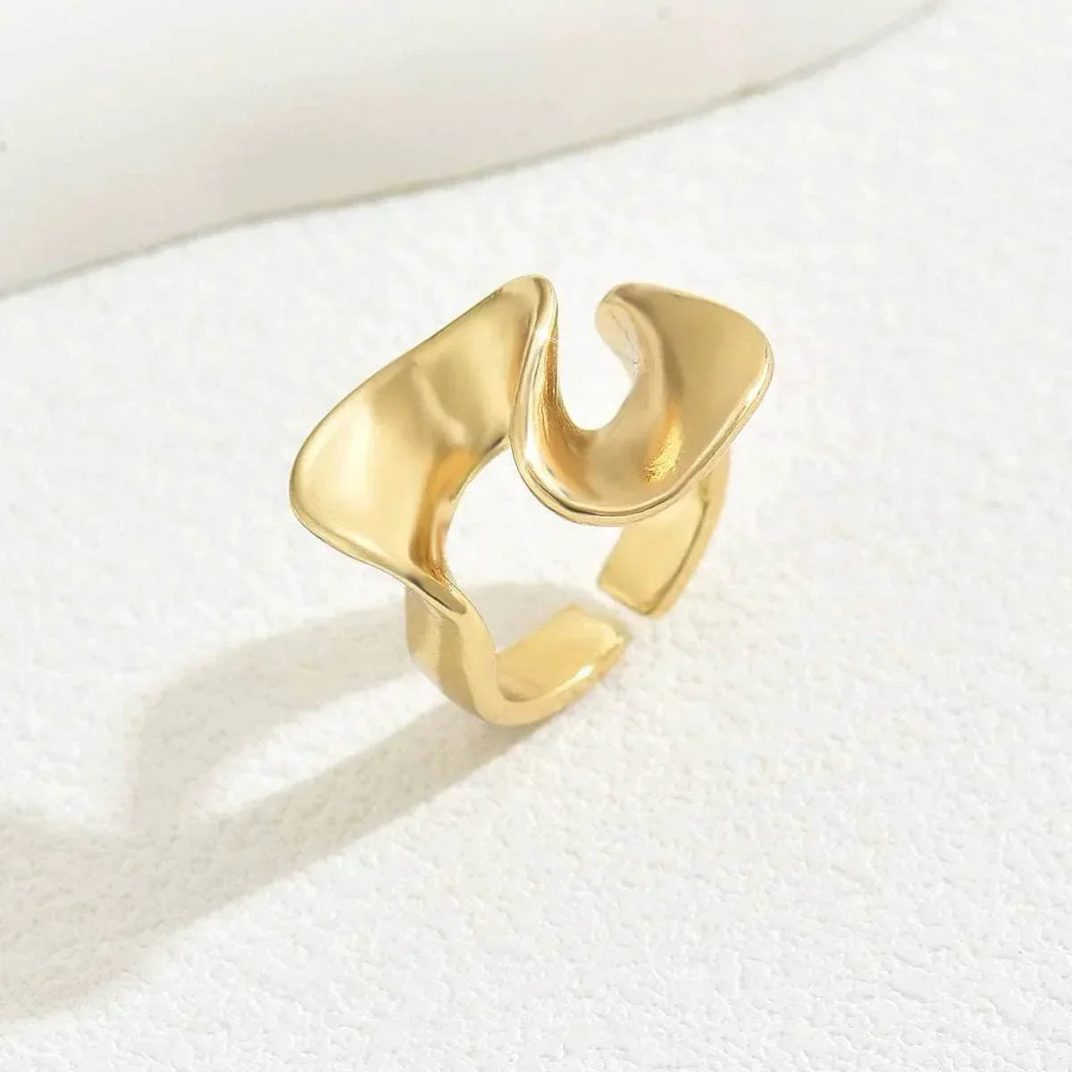 18K Adjustable Gold Plated Open Ring for Women - ZA-Zola
