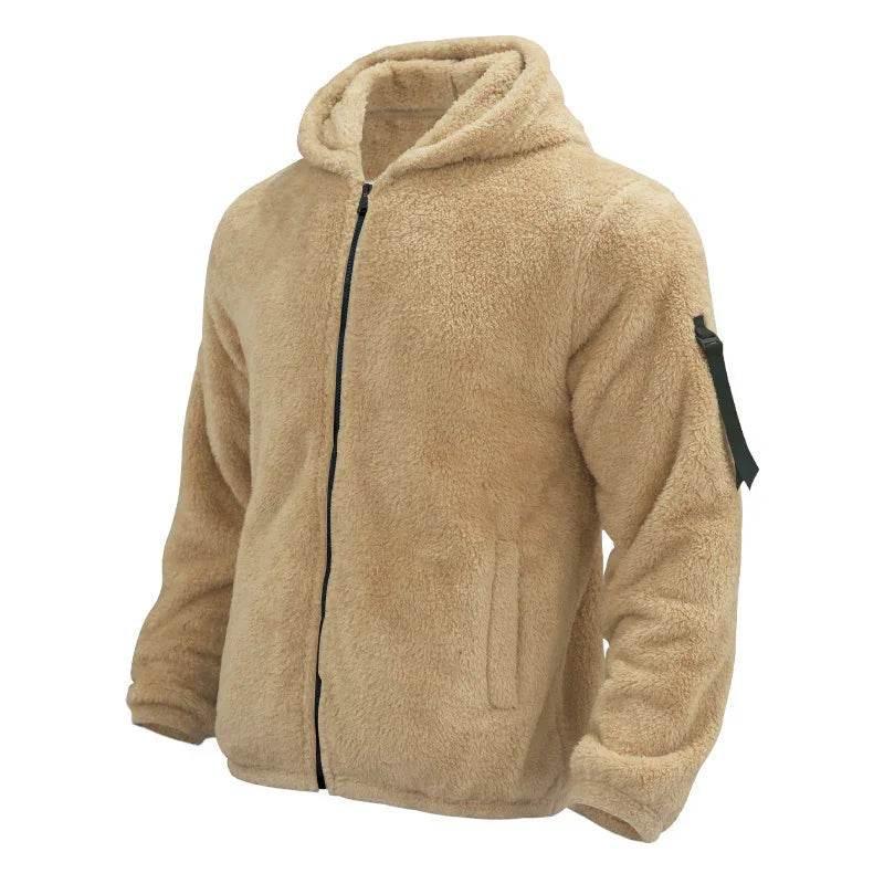 Plush Hooded Jacket – Men's Double-Sided Fleece Warm Coat - ZA-Zola