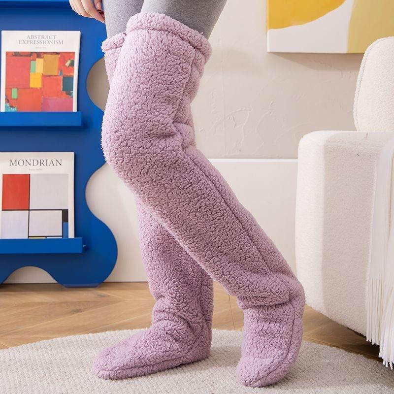Comfort Over Knee High Fuzzy Socks – Warm Winter Stockings - ZA-Zola